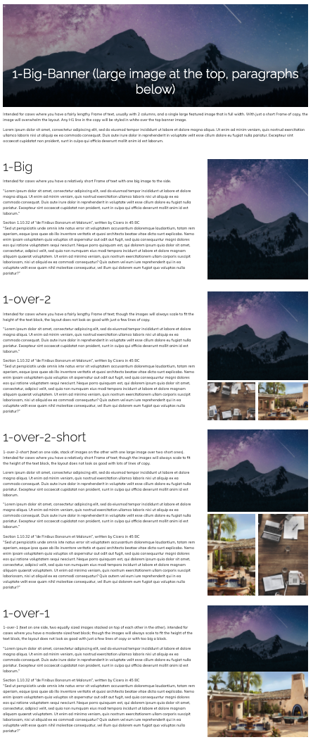 Screenshot showing the gcom_blocks module layout
