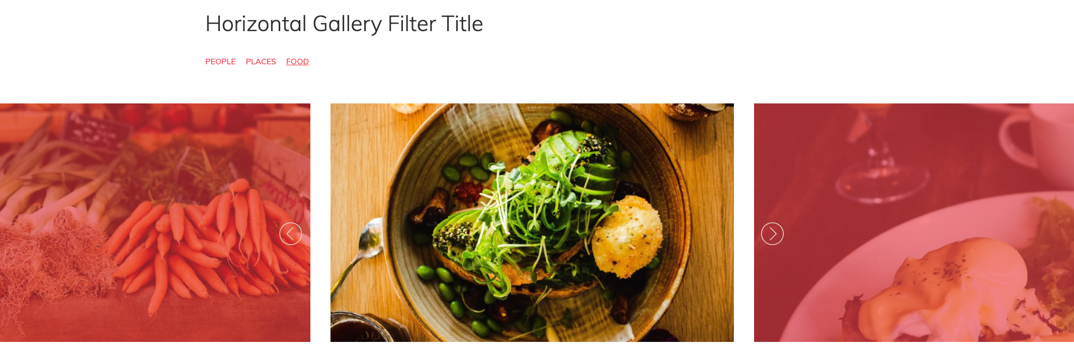 Screenshot showing the horizontal_gallery module layout