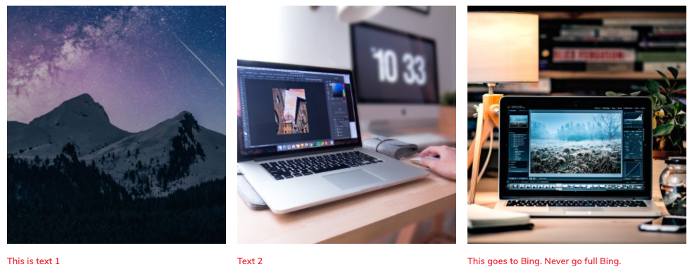 Screenshot showing the hover_image_grid module layout