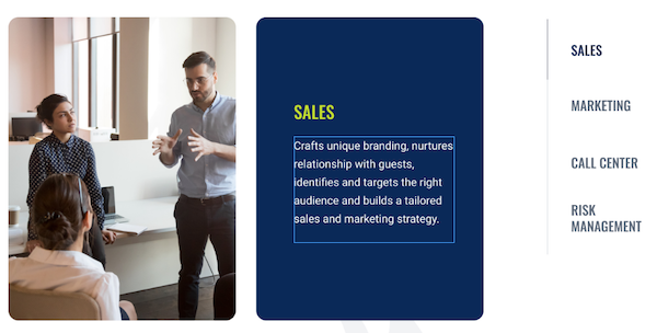 Screenshot showing the side_tabs module layout