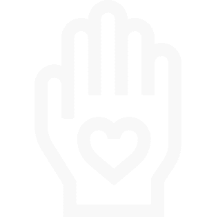 Heart in a hand icon